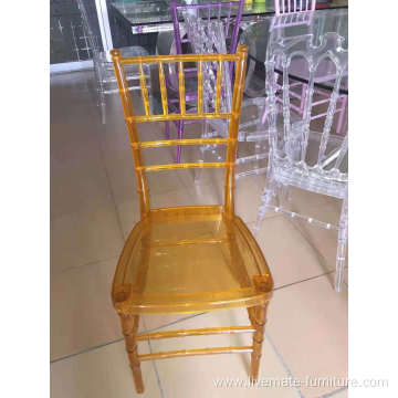 Wedding Banquet Event Plastic white gold chiavari chair